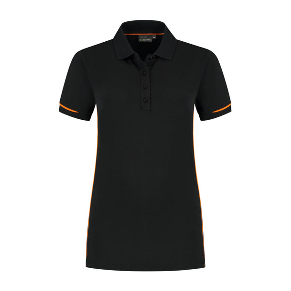 Santino Poloshirt Carsen Ladies - Black / Orange