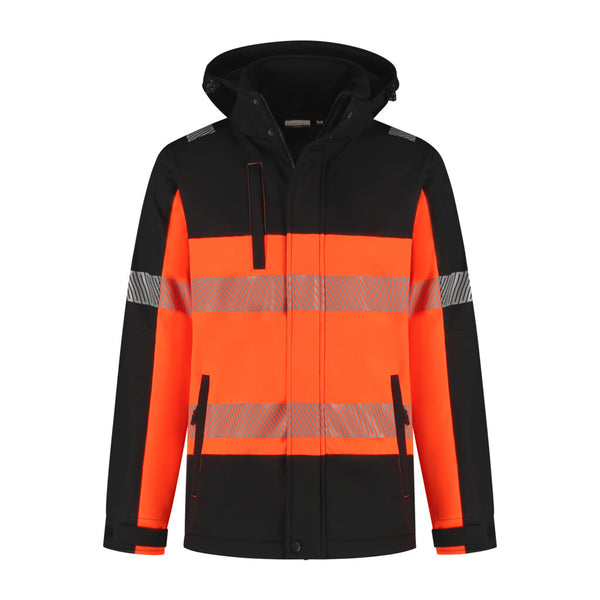 Santino Softshell Jacket Hinto - Black / Fluor Orange