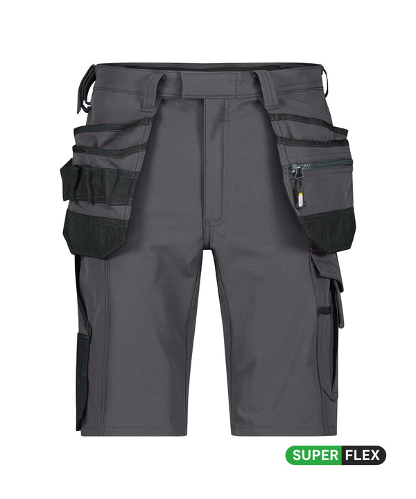 Aurax 250111 holsterzakkenshort met stretch - Antracietgrijs/Zwart