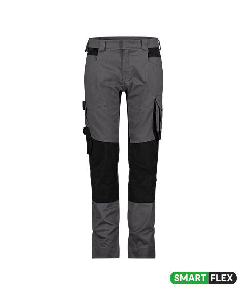 Dynax Next Women 201161 werkbroek met stretch en kniezakken voor dames - Antracietgrijs/Zwart