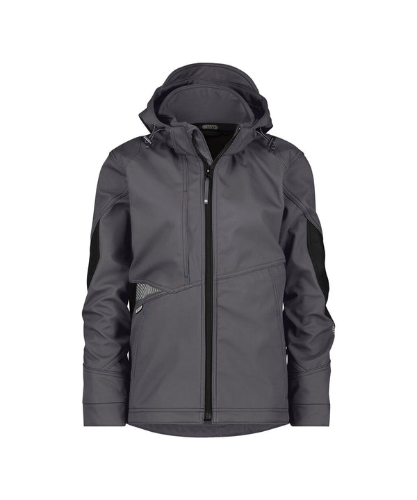 Gravity Women 300473 softshelljas voor dames - antracietgrijs-zwart