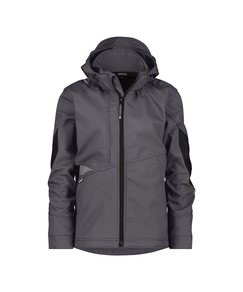 Gravity Women 300473 softshelljas voor dames - antracietgrijs-zwart