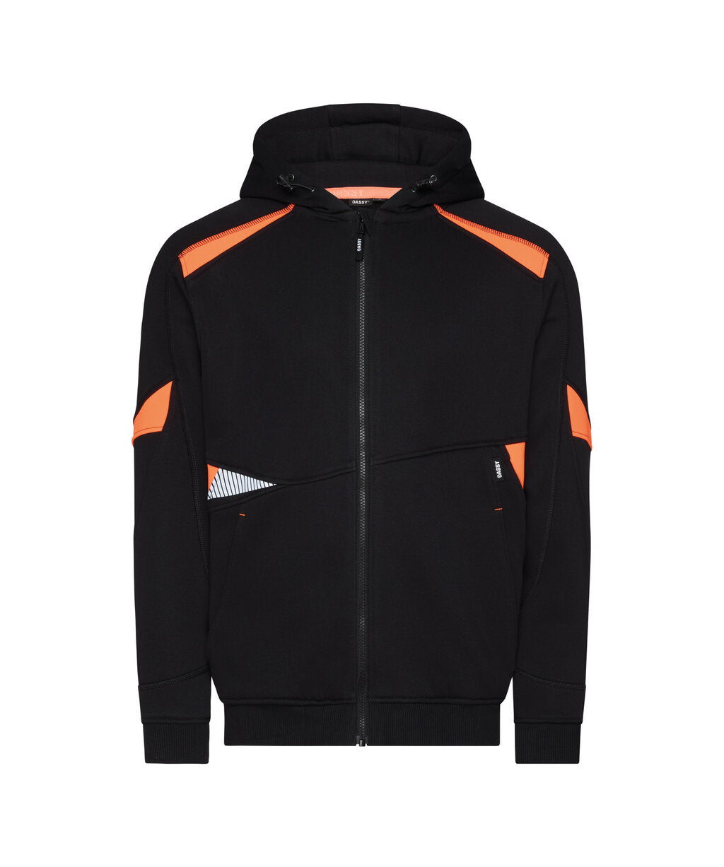 Santos 300526 hoodie (COPESRE80) - Zwart/Fluo-oranje