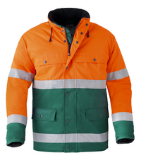 Havep High Visibility Parka 4133 - Flessengroen/Fluo oranje C8A