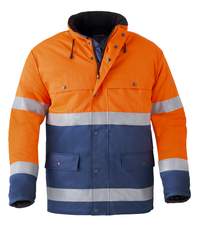 Havep High Visibility Parka 4133 - Flessengroen/Fluo oranje C8A