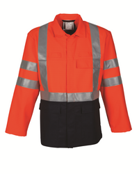 Havep Multi Protector Korte Jas 30008 - Marine/fluo geel CB7