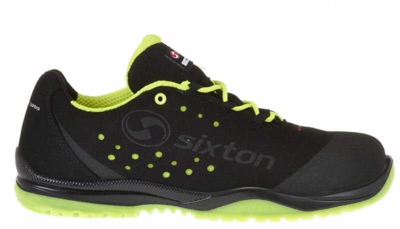 Sixton 91328-01 Cuban Laag S1P - Zwart/Geel
