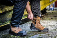 BuckBootz Schoen BSH008WPNM Hoog S3 + KN - Bruin