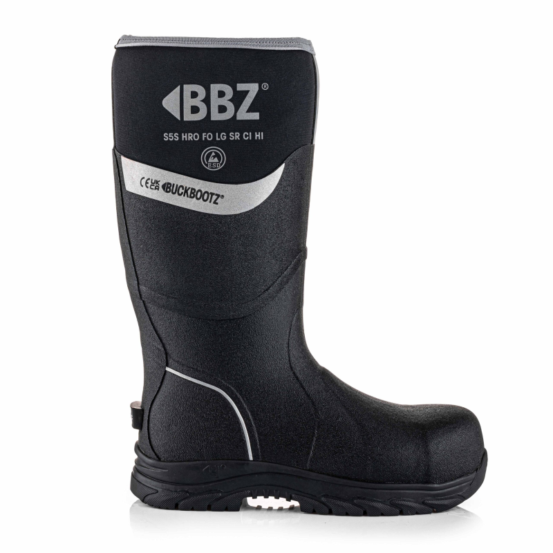 BuckBootz Neopreen Laars BBZ6000 S5S Zwart - Zwart BBZ6000BK