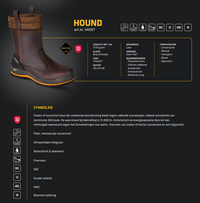 Grisport Safety Ranger Laars Hound / 34007 S3 +KN - Bruin/Oranje