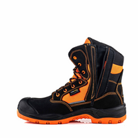 BuckBootz Schoen BVIZ1 Hoog S7S + KN Zwart/Oranje - Zwart/Oranje BVIZ1OR