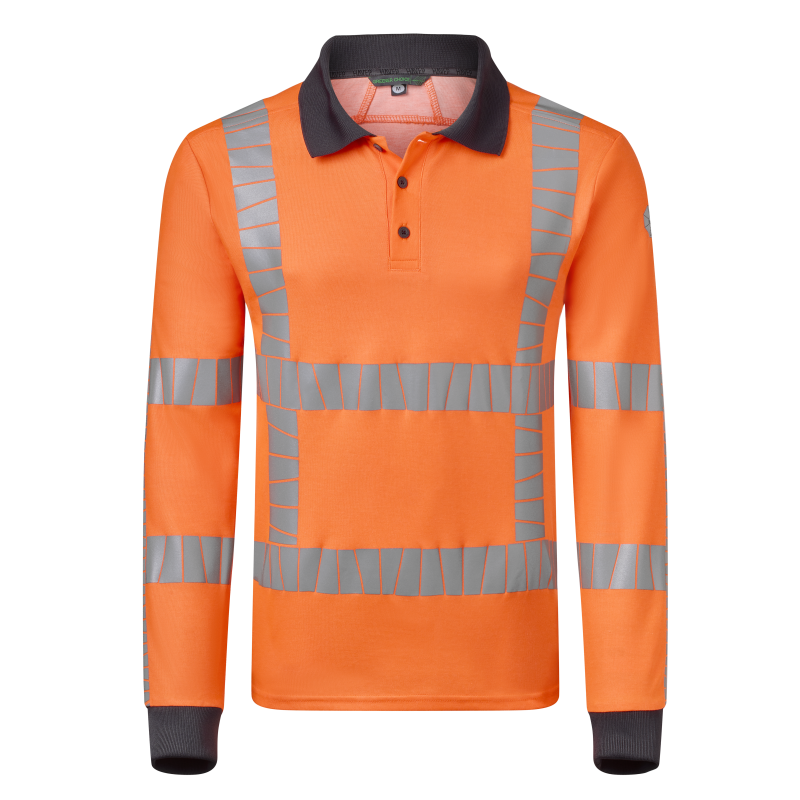 Havep Polo Lange Mouwen RWS+ 10083 - fluo oranje/charcoal