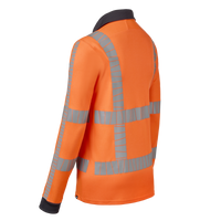 Havep Polo Lange Mouwen RWS+ 10083 - fluo oranje/charcoal