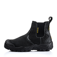 BuckBootz Instapper BSH006 Hoog S3 + KN Zwart - Zwart BSH006BK
