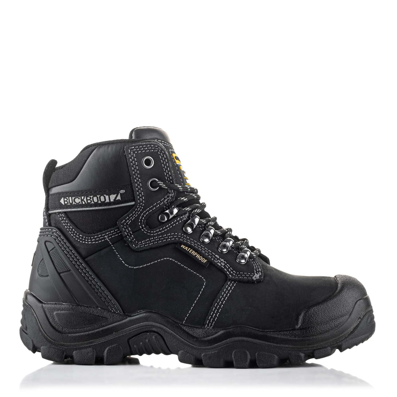BuckBootz Schoen BSH009 Hoog S3 + KN Zwart - Zwart BSH009BK