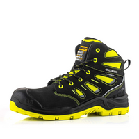 BuckBootz Schoen BVIZ2 Hoog S3 + KN Zwart/Geel - Zwart/Geel BVIZ2YL