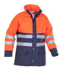 Parka Plains, marine - fluor oranje