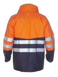 Parka Plains, marine - fluor oranje