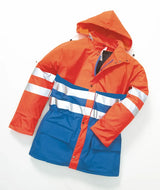 Korenblauw - Fluor Oranje