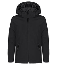 Clique Padded Hoody Softshell Jkt JR - Zwart