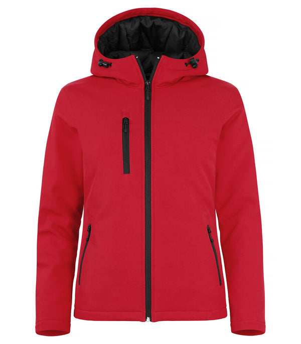 Clique Padded Hoody Softshell Jacket Women - Rood