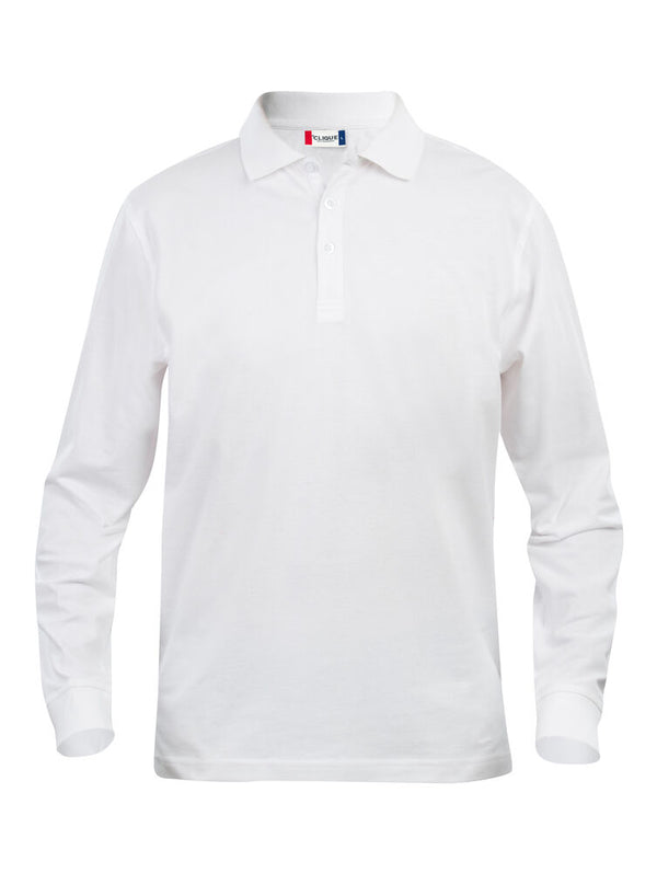 Clique Basic Polo L/S Junior - Wit