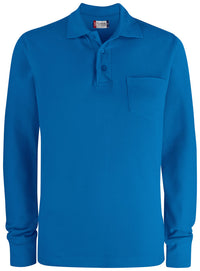 Clique Basic Polo L/S Pocket - Kobalt