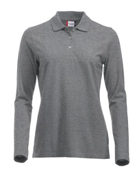 Clique Classic Marion L/S Polo - Grijsmelange