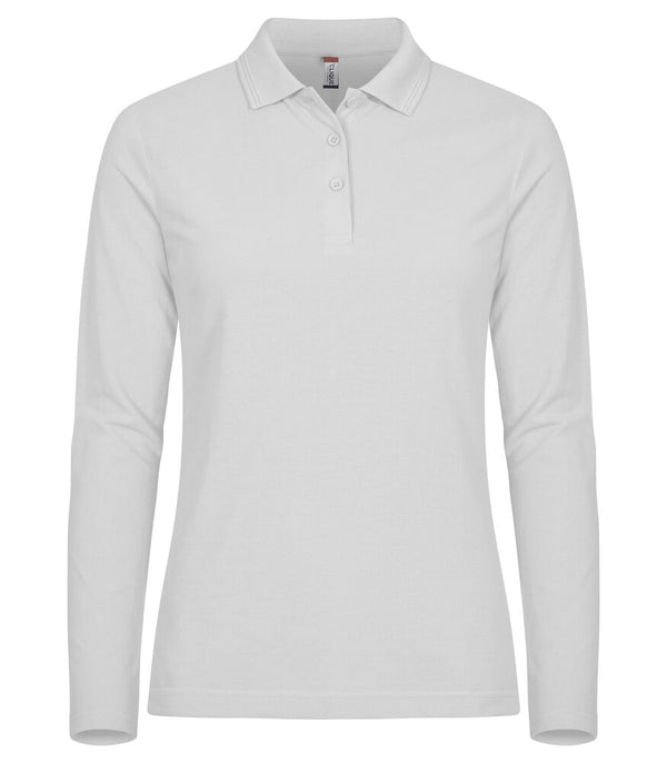 Clique Manhattan Women L/S Polo - Wit