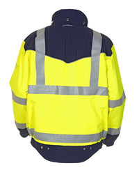 Jacket Furth, fluor geel - marine