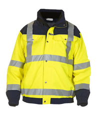 Jacket Furth, fluor geel - marine