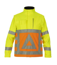Softshell Terwolde, fluor oranje - fluor geel