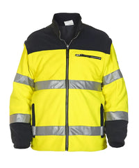 Fleece Feldkirchen, fluor geel - marine