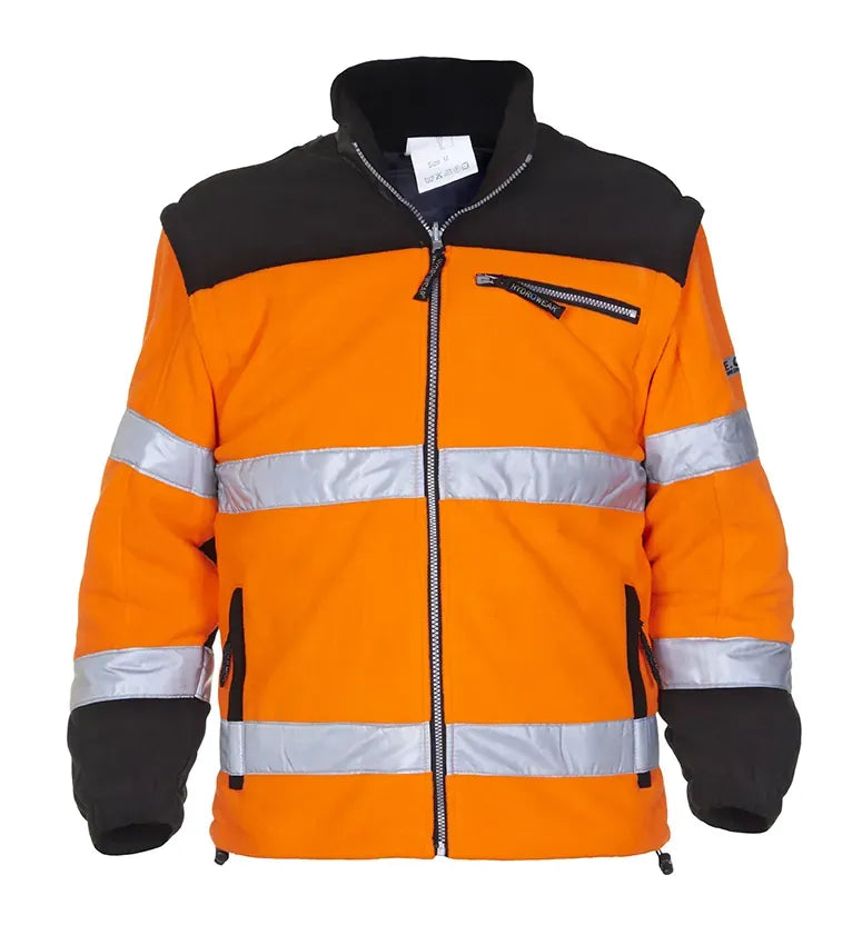 Fleece Freiburg, fluor oranje - zwart