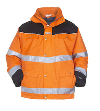 Parka Freiburg, fluor oranje - zwart
