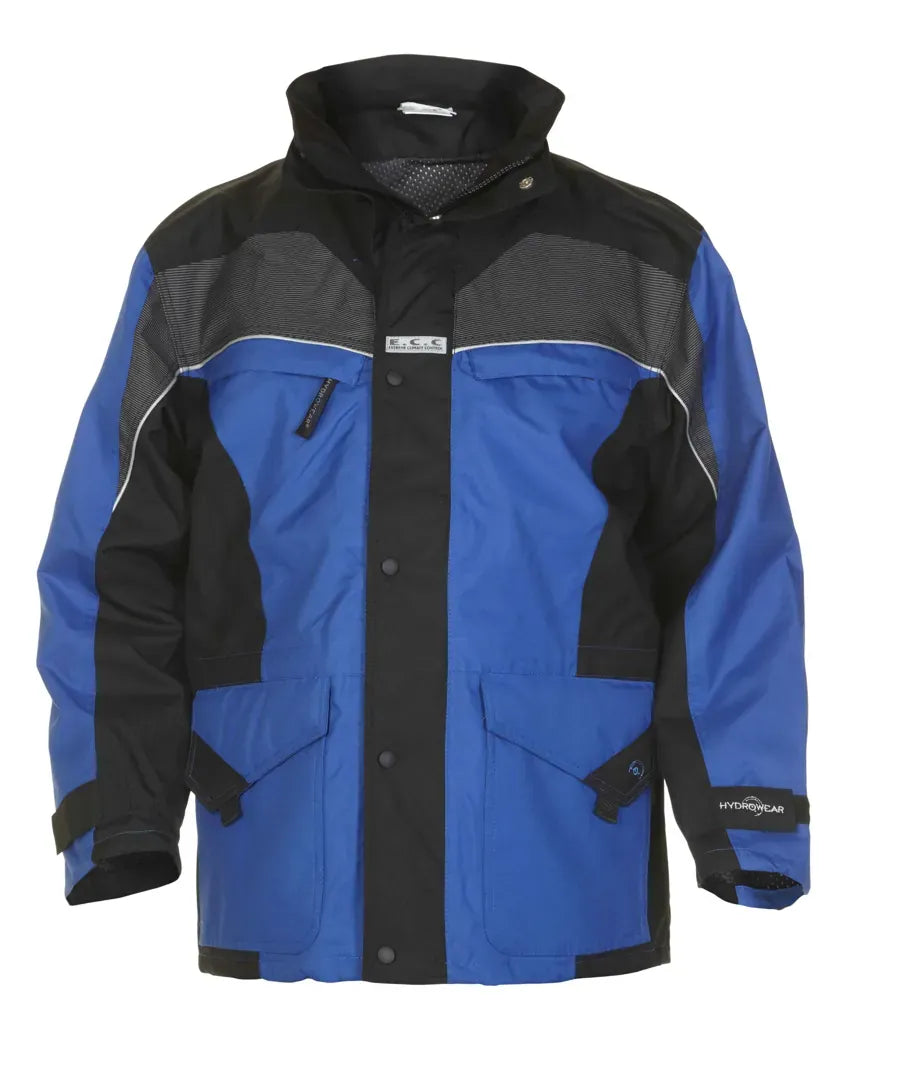 Parka Kolding, zwart - korenblauw