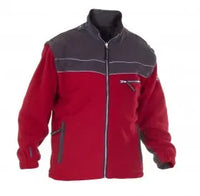Fleece Kiel, rood - grijs
