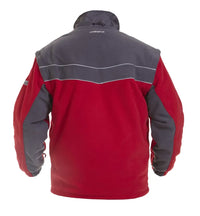 Fleece Kiel, rood - grijs
