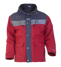 Parka Kiel, rood - grijs