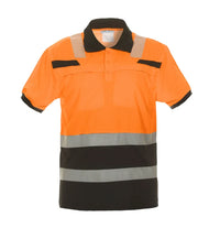 Polo Thorne, fluor oranje - zwart