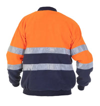 Sweater Texel, fluor oranje - marine