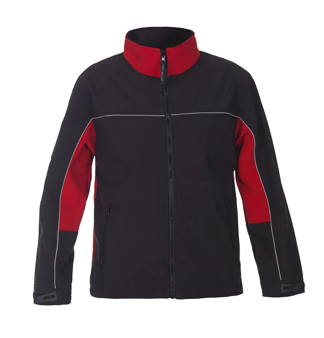 Softshell Rio, zwart - rood