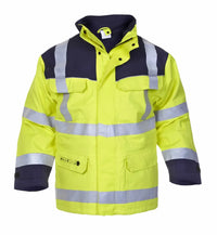 Multinorm Parka Milaan (art. 043401), fluor geel - marine