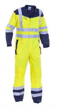 Multinorm Overall Marseille, fluor geel - marine