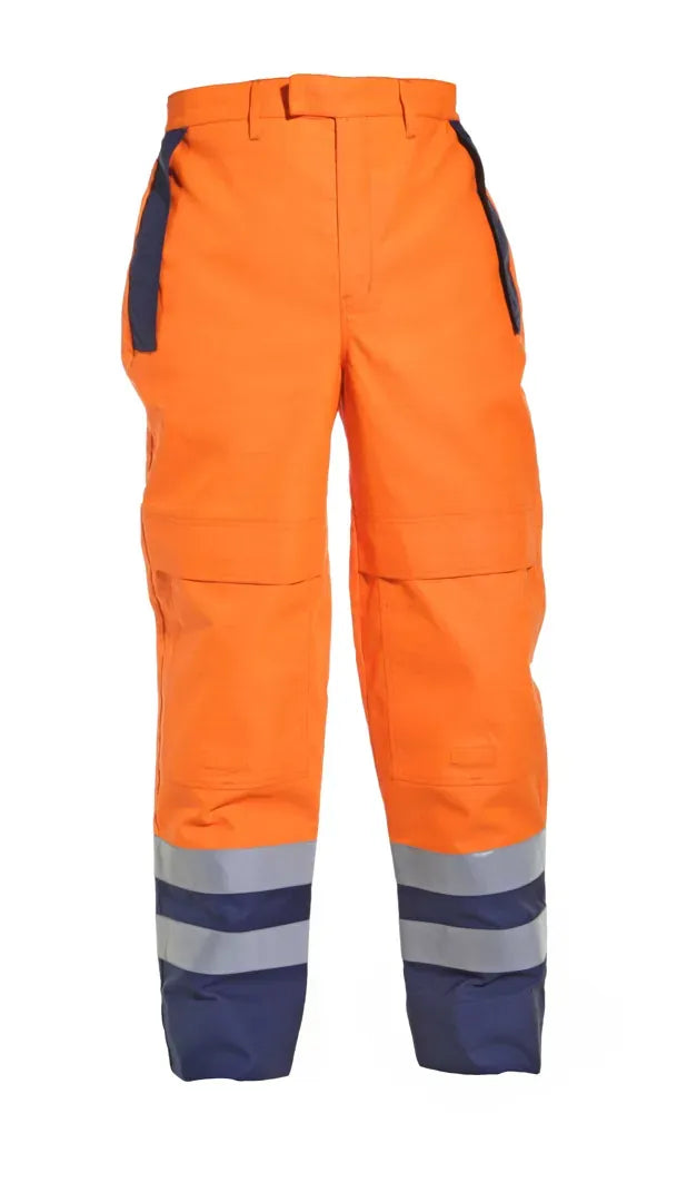 Multinorm Broek Melle, fluor oranje - marine
