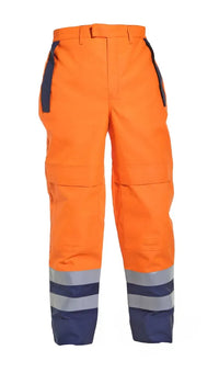 Multinorm Broek Melle, fluor oranje - marine