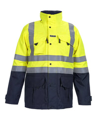 Multinorm Parka Miramas, fluor geel - marine