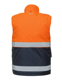 Multinorm Bodywarmer Metz, fluor oranje - marine
