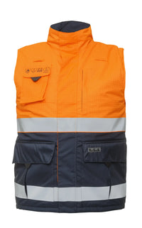 Multinorm Bodywarmer Metz, fluor oranje - marine