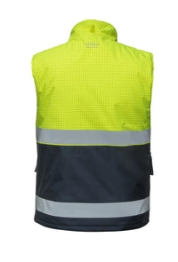 Multinorm Bodywarmer Metz, fluor geel - marine